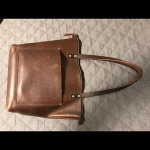 Elegant Brown Leather Tote Bag